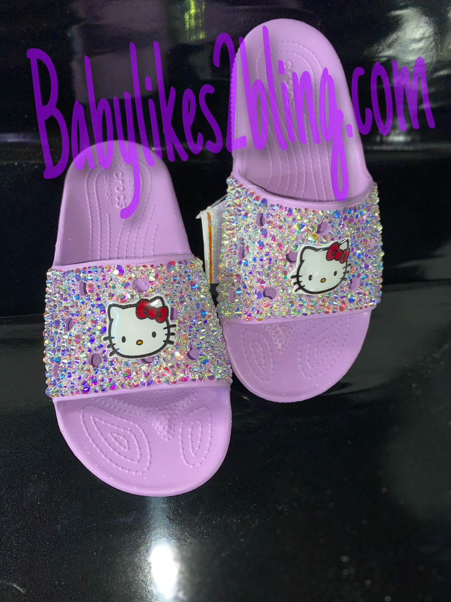 Custom Bling Rhinestone Croc Slides – Baby Likes 2 Bling