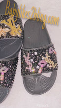 Load and play video in Gallery viewer, Custom Bling Rhinestone Croc Slides
