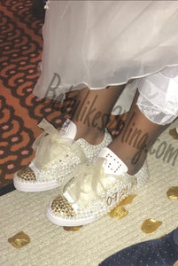 Custom Wedding Bling Athletic Sneaker