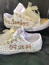 Load image into Gallery viewer, Custom Wedding Bling Athletic Sneaker
