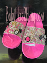 Load image into Gallery viewer, Custom Bling Rhinestone Croc Slides
