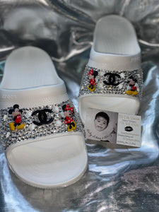 Custom Bling Rhinestone Croc Slides